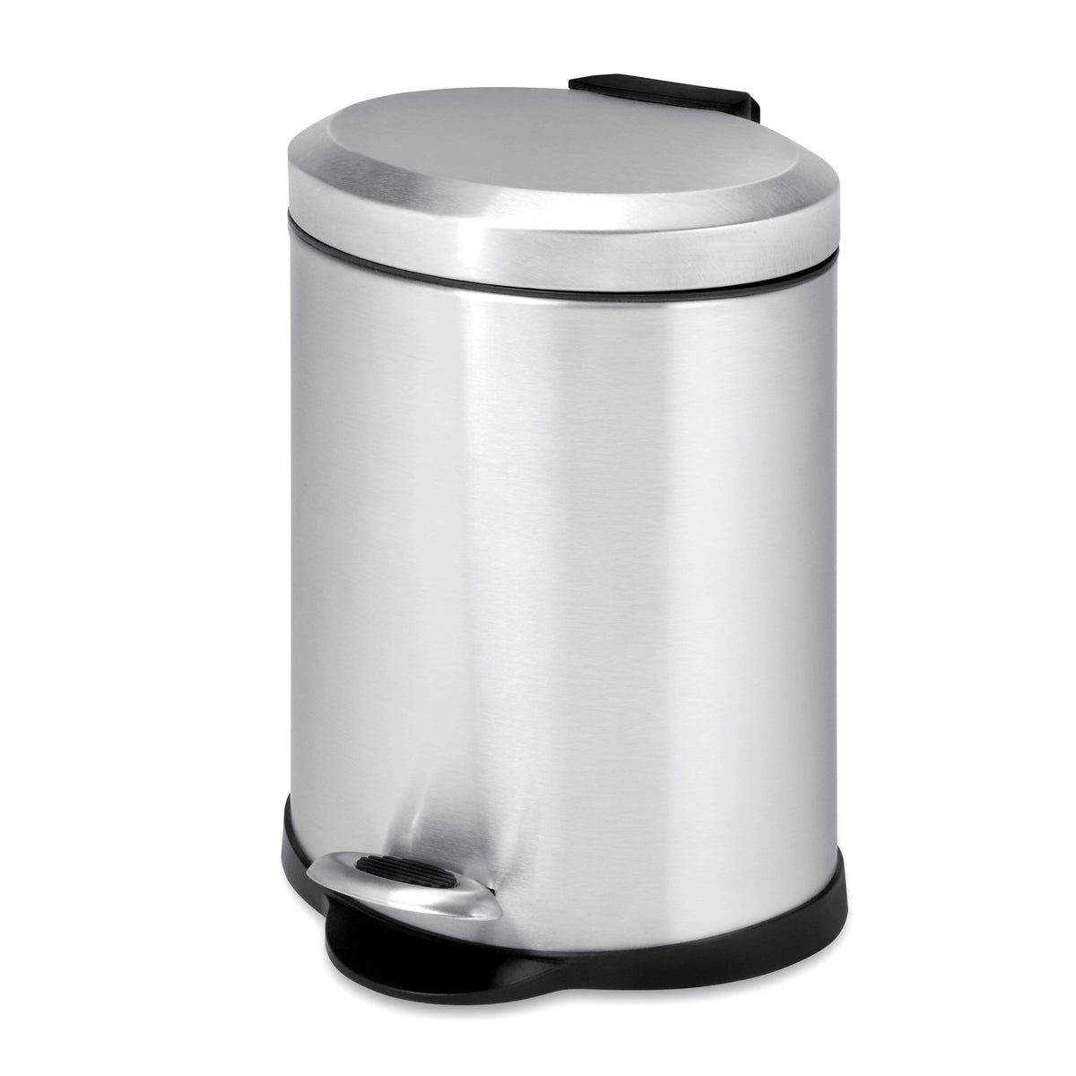 Silver 5L Stainless Steel Oval Step Trash Can