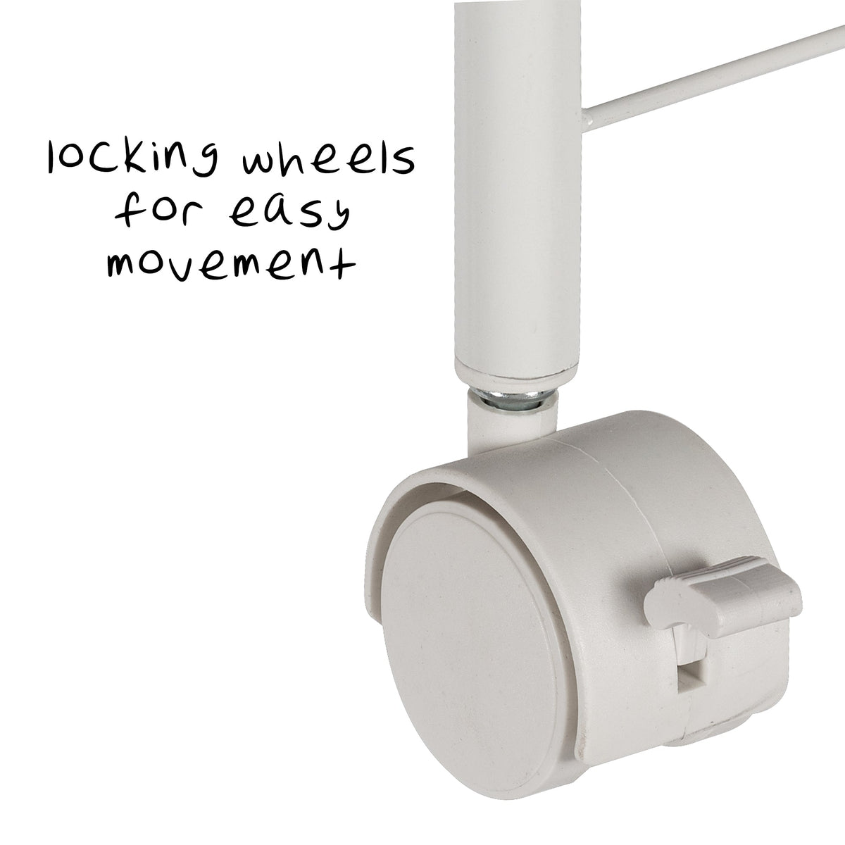 White Steel Wire 3-Tier Multi-Purpose Cart