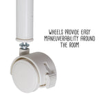 Gray/White 6-Bin Rolling Storage or Craft Cart