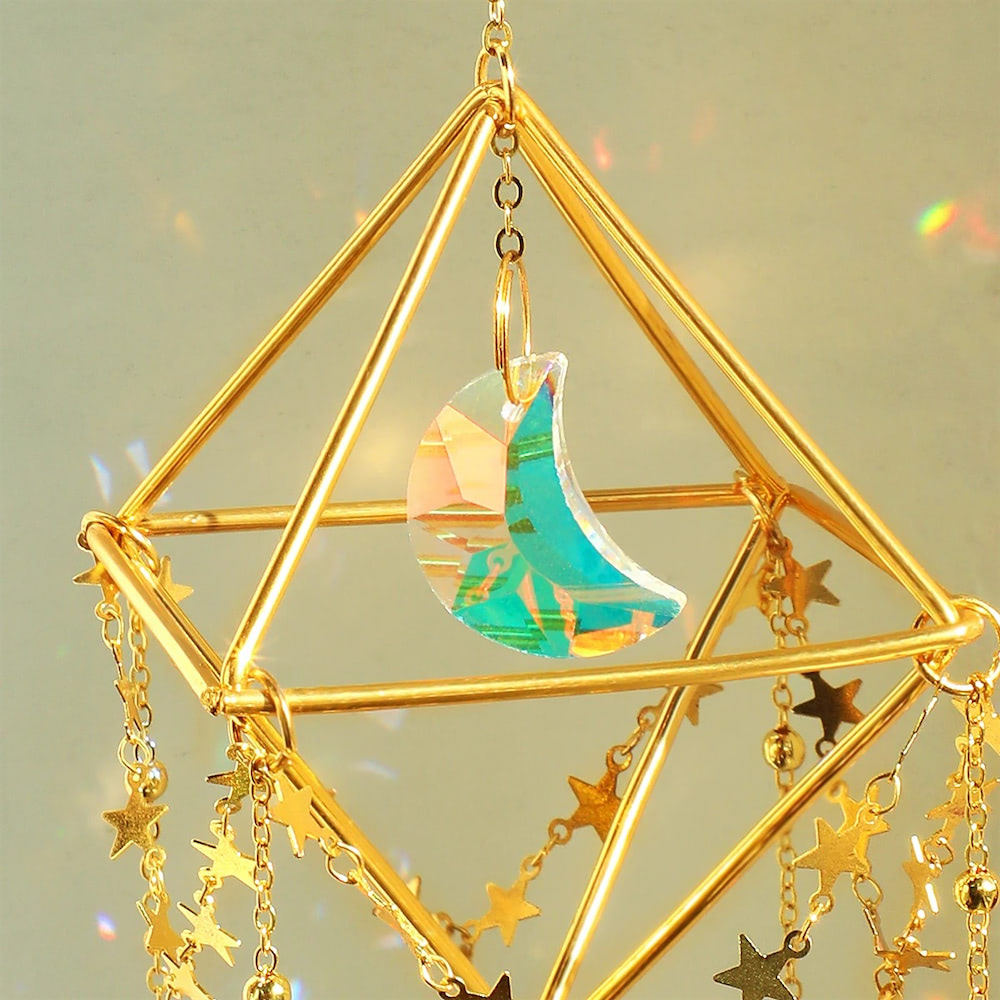 Stars & Moon Crystal Suncatcher