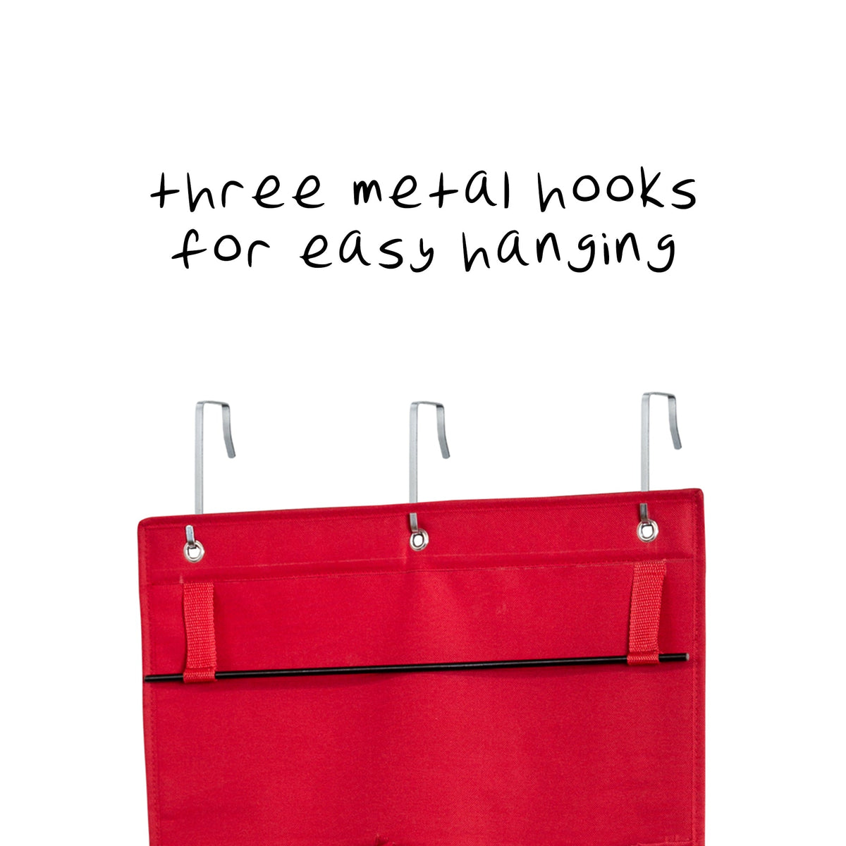 Red Over-The-Door Holiday Gift Wrap Organizer