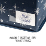 Blue Snowflake Deluxe Holiday Storage Box