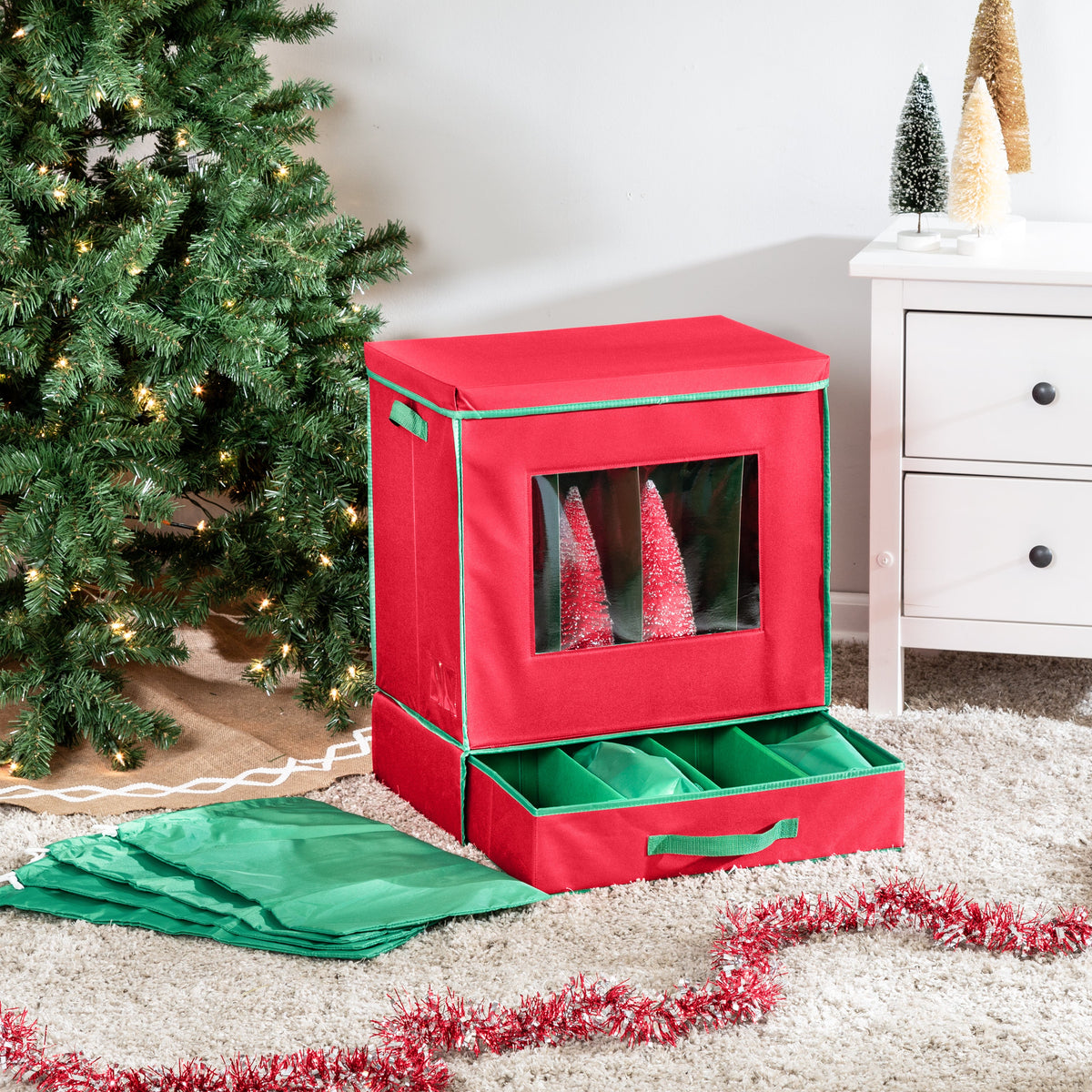 Red Holiday Décor Storage Box