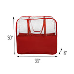 Red/Clear Holiday Storage Bags with Handles (2-Pack)