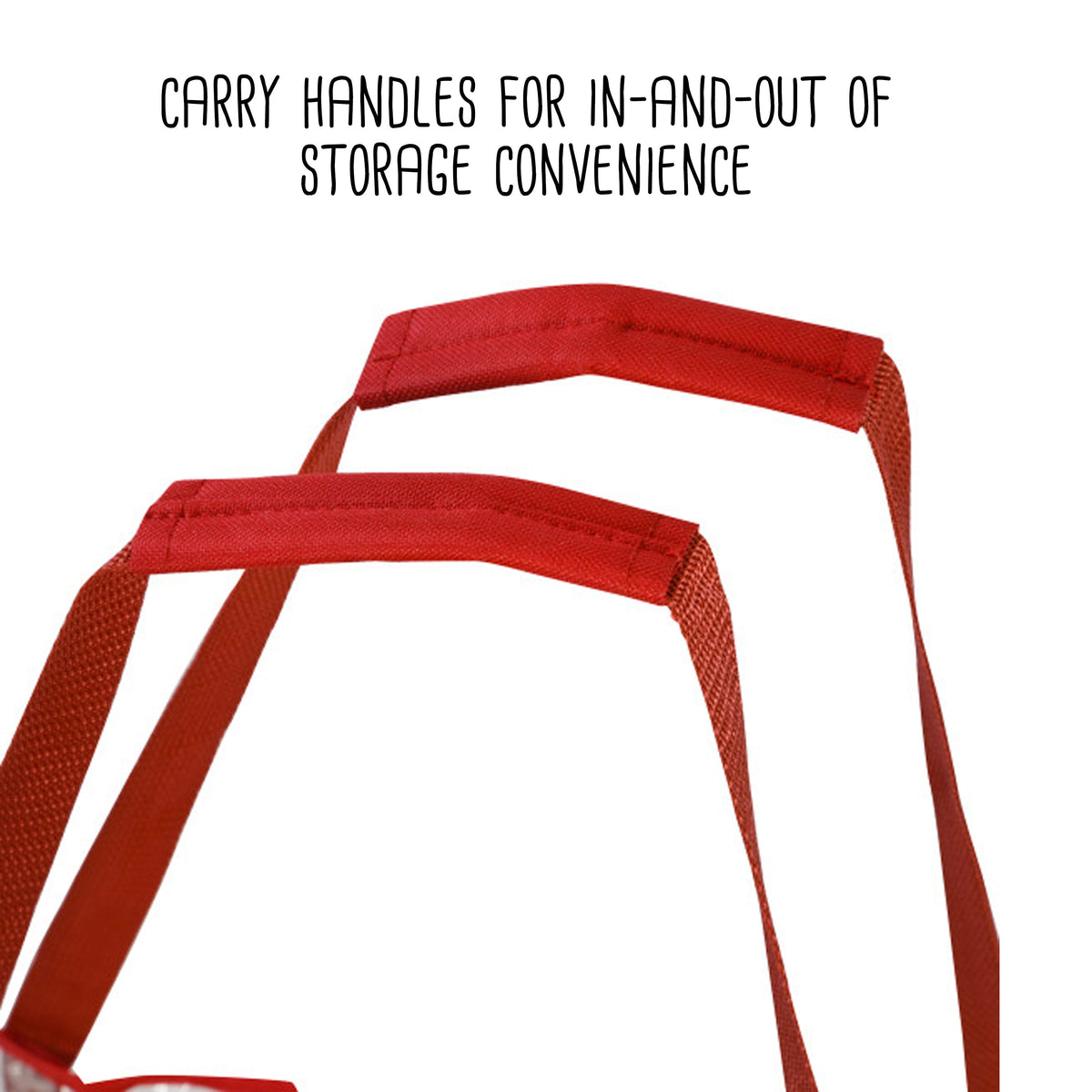 Red/Clear Holiday Storage Bags with Handles (2-Pack)