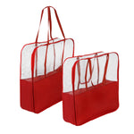 Red/Clear Holiday Storage Bags with Handles (2-Pack)