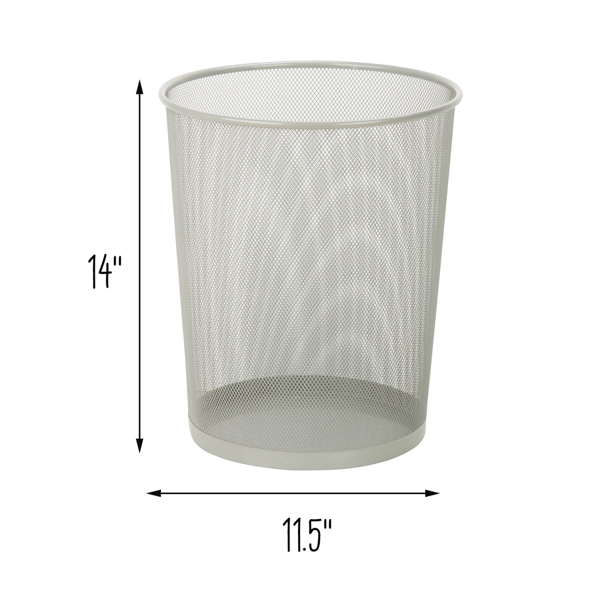 Silver 18L Small Wire Mesh Trash Can (Single or 2-Pack)