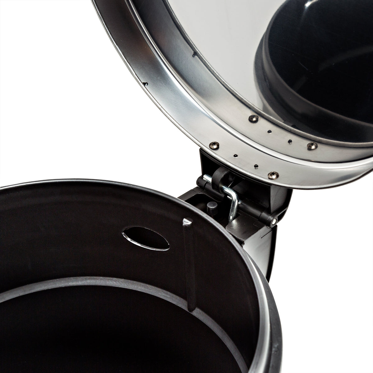 Silver 30L Round Stainless Steel Step Trash Can