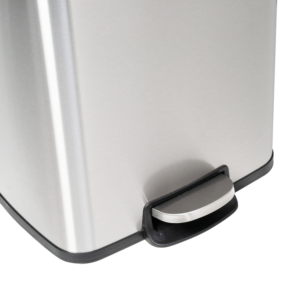 Silver 30L and 5L Stainless Steel Step Trash Cans (Set of 2)