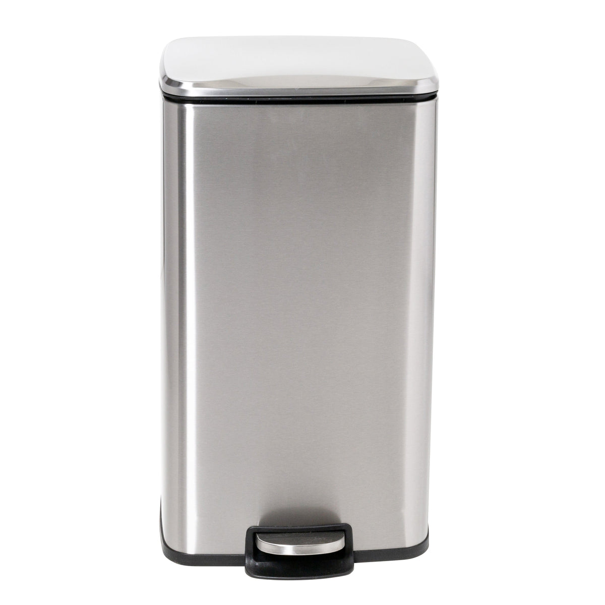 Silver 30L and 5L Stainless Steel Step Trash Cans (Set of 2)
