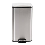 Silver 30L and 5L Stainless Steel Step Trash Cans (Set of 2)