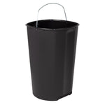 Silver 50L Stainless Steel Soft-Close Step Trash Can with Lid