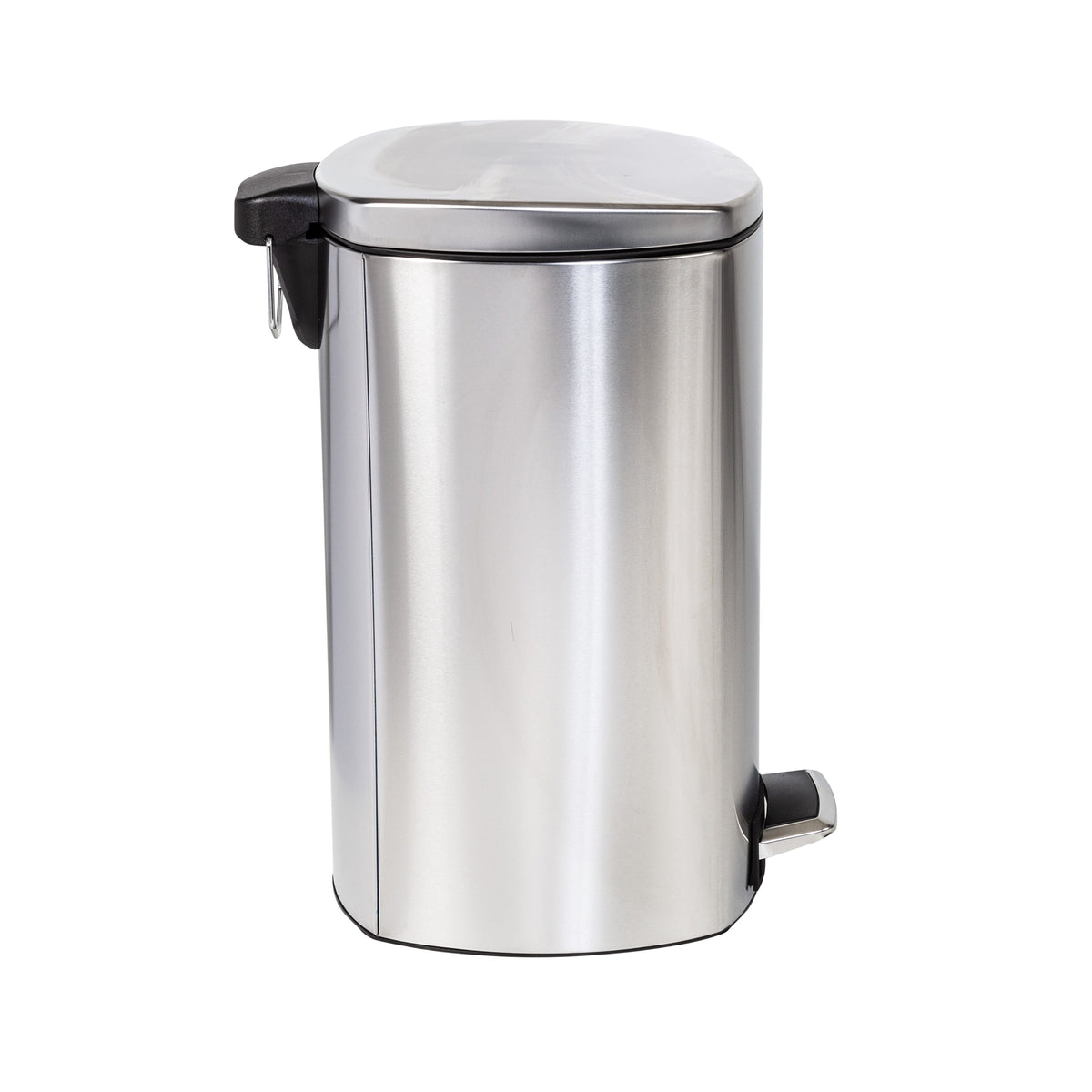 Silver 50L Stainless Steel Soft-Close Step Trash Can with Lid