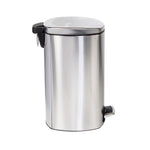 Silver 50L Stainless Steel Soft-Close Step Trash Can with Lid
