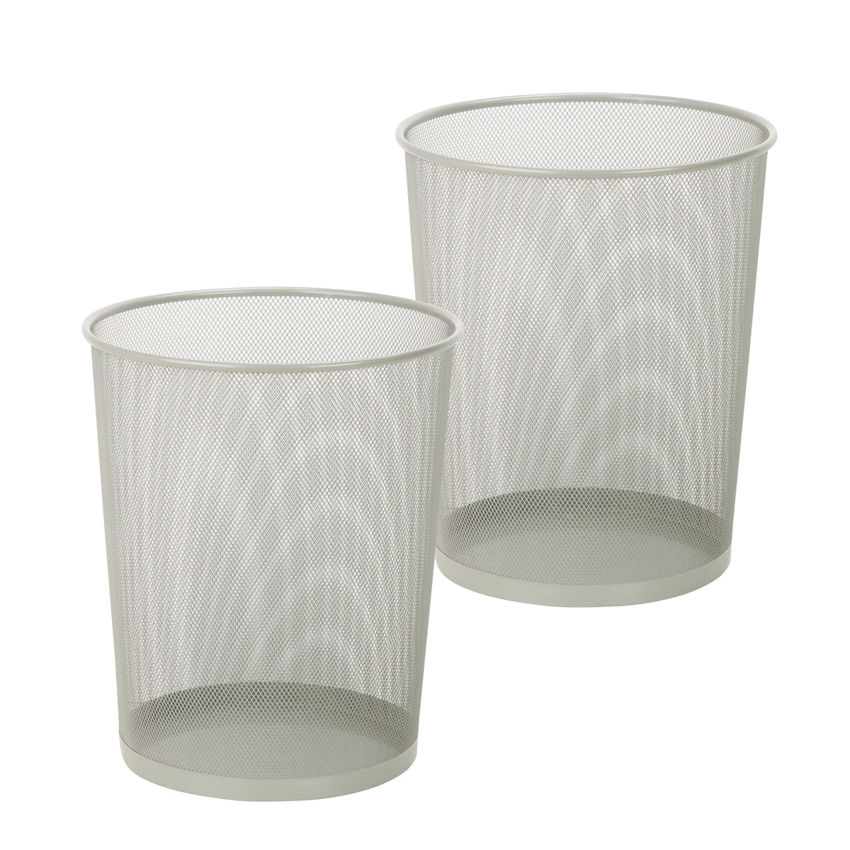 Silver 18L Small Wire Mesh Trash Can (Single or 2-Pack)