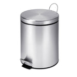 Silver 5L Stainless Steel Round Step Trash Can