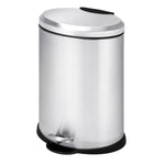 Silver Stainless Steel 12L Oval Step Trash Can