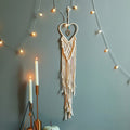heart shaped macrame wall hanging aesthetic decor roomtery