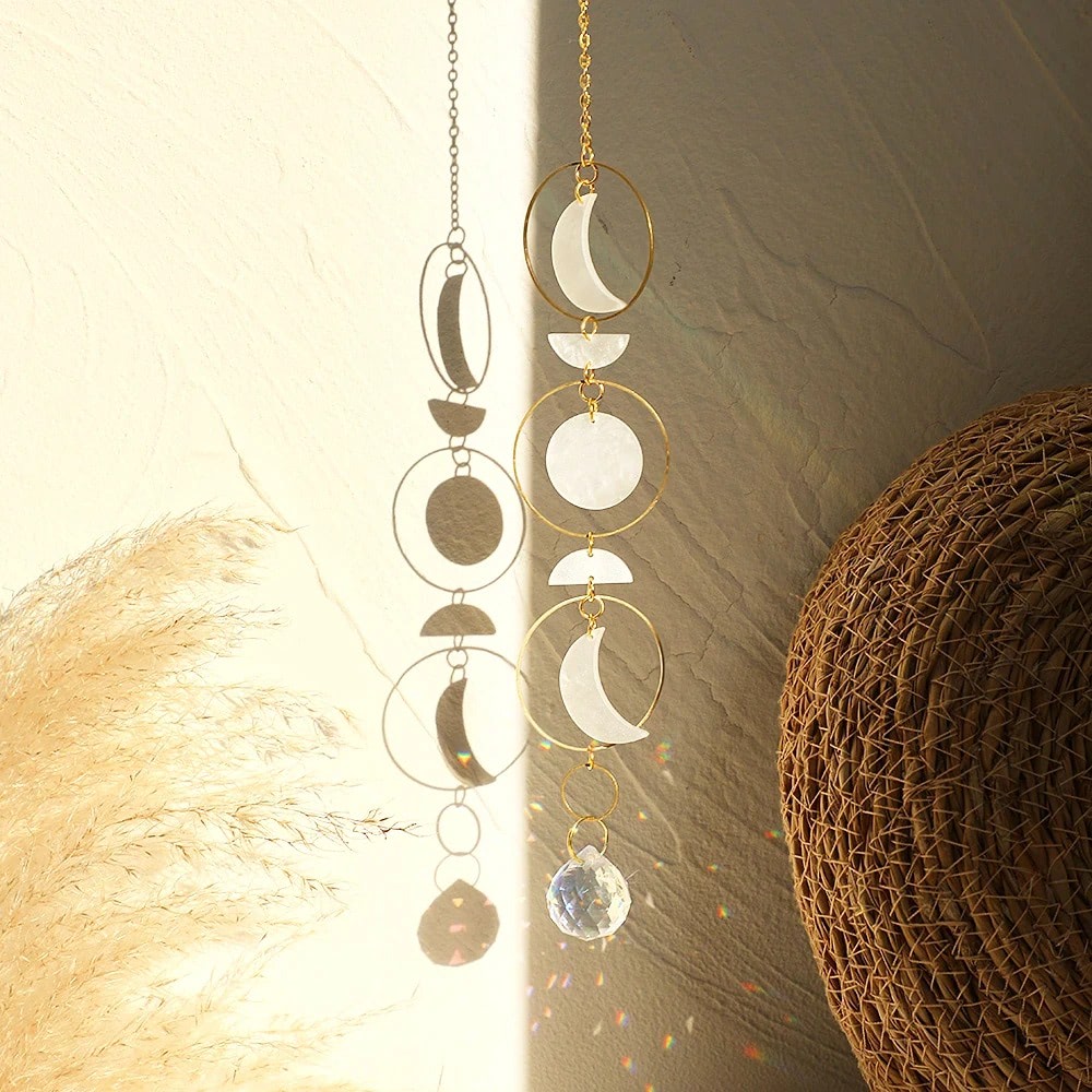 Moon Phase Nacre Suncatcher