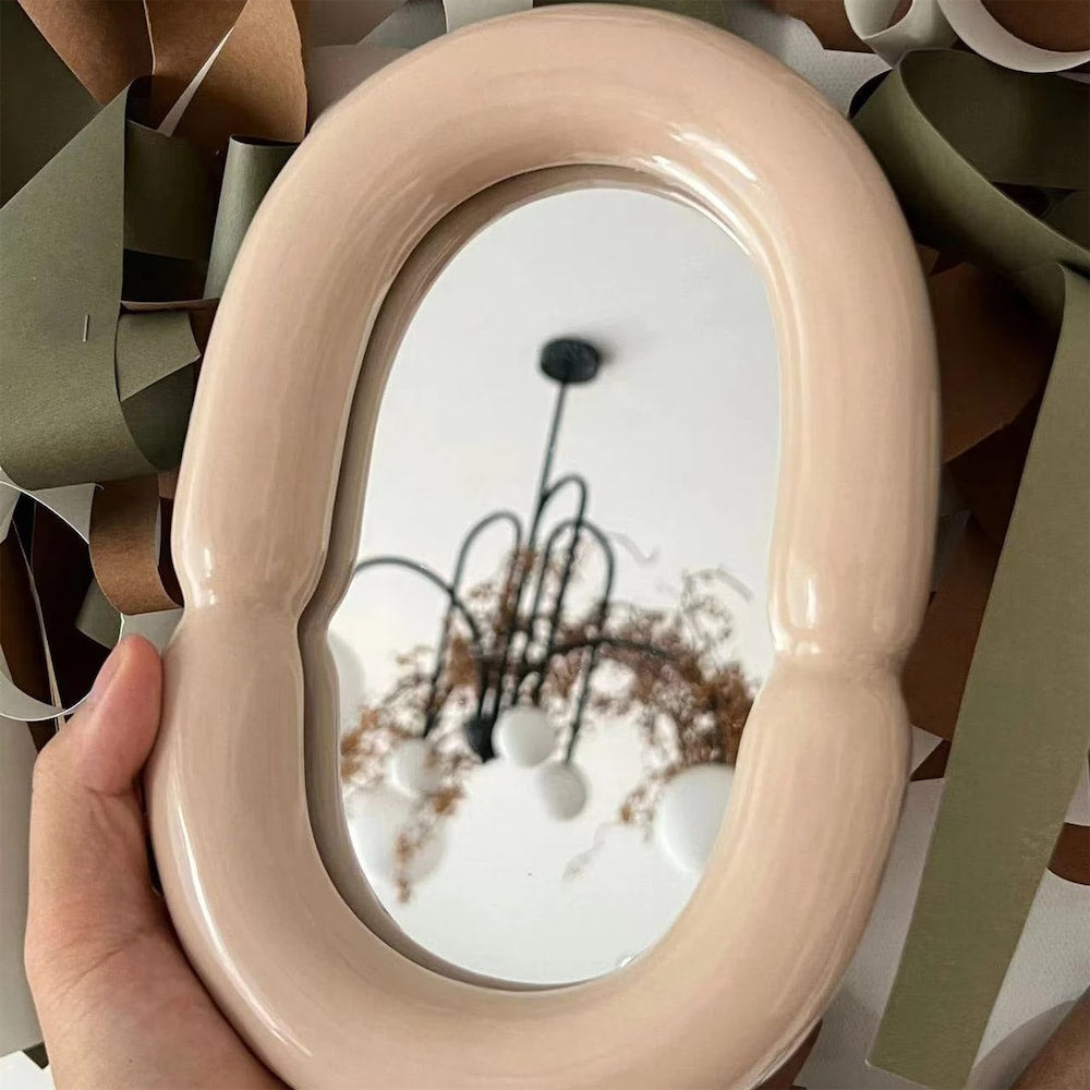 Vanilla Girl Ceramic Makeup Mirror