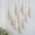 wall hanging macrame photo display with lights boho aesthetic room decor roomtery