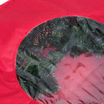 Red 36" Wreath Storage with Clear View Panel