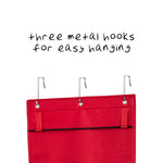 Red Over-The-Door Holiday Gift Wrap Organizer