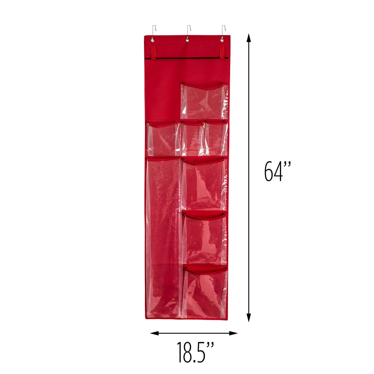 Red Over-The-Door Holiday Gift Wrap Organizer