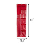 Red Over-The-Door Holiday Gift Wrap Organizer
