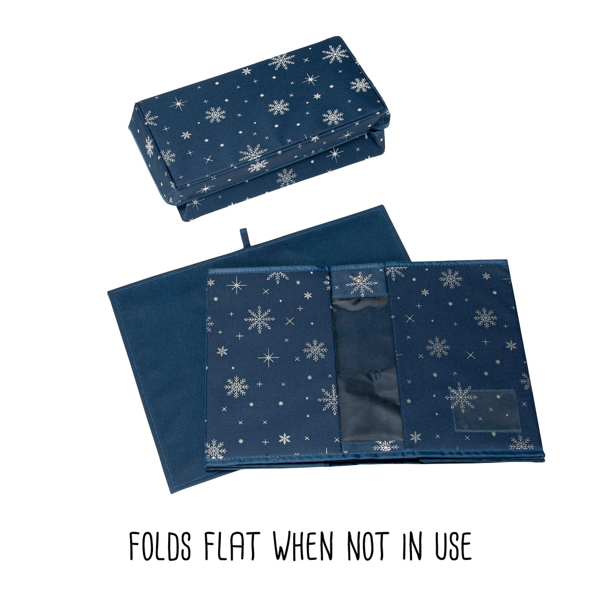 Blue Snowflake Deluxe Holiday Storage Box