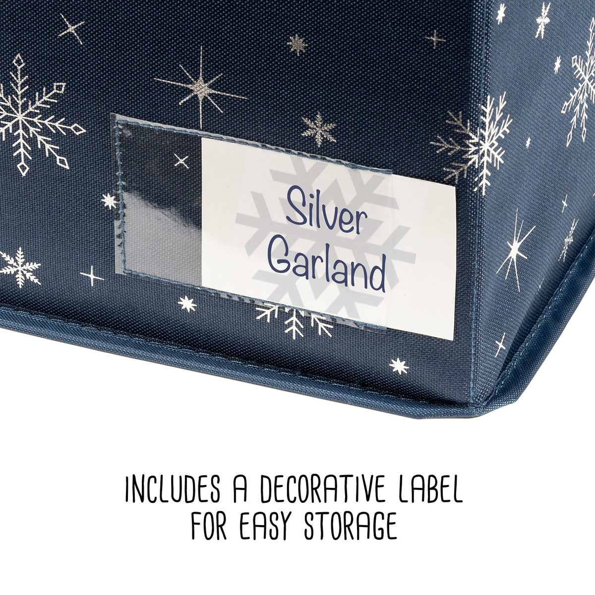 Blue Snowflake Deluxe Holiday Storage Box