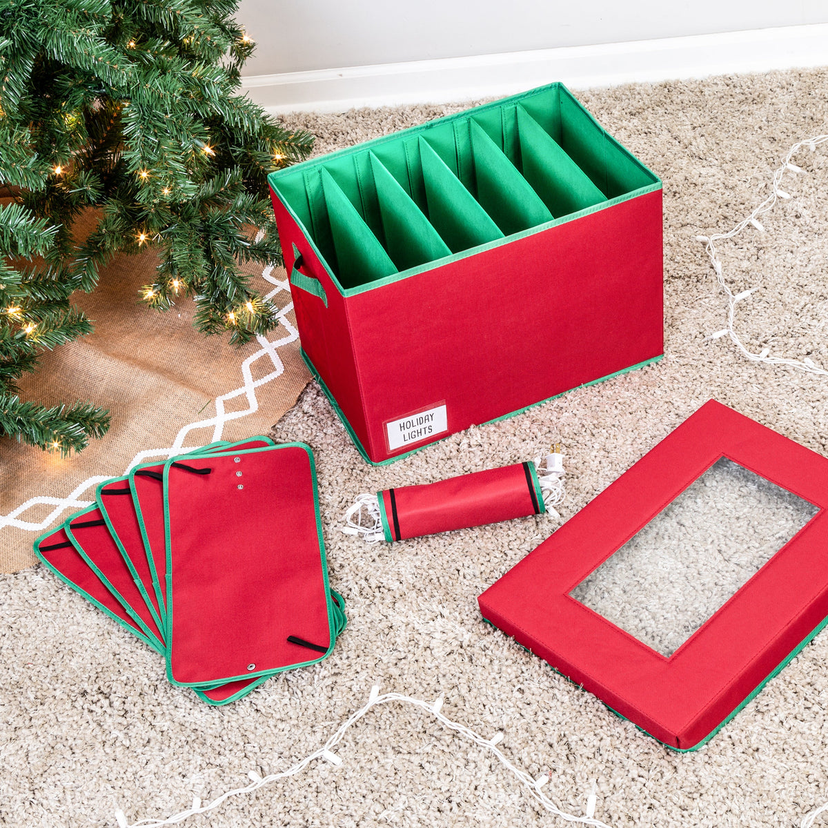 Red Holiday Light Storage Box