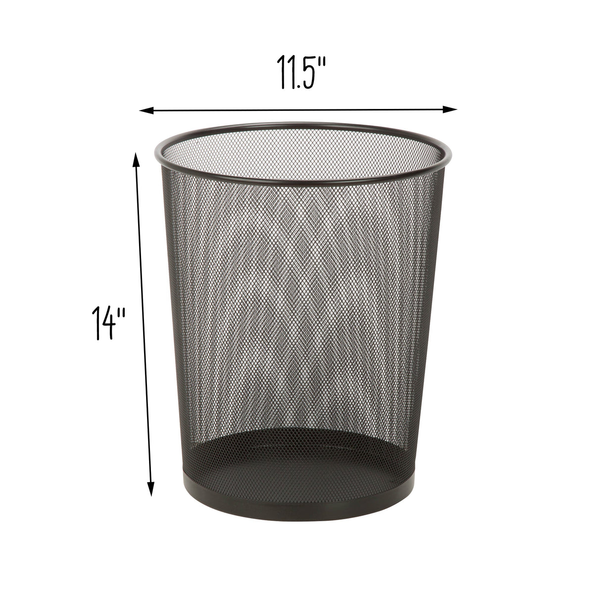 Black 18L Small Wire Mesh Trash Can