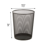 Black 18L Small Wire Mesh Trash Can