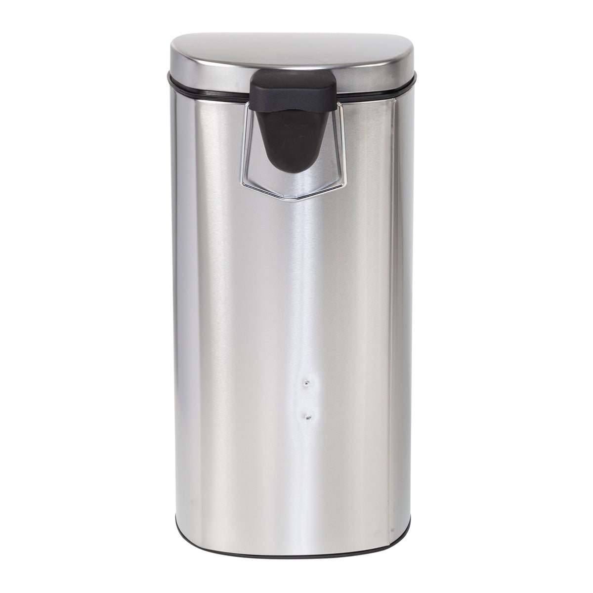 Silver 30L Stainless Steel Soft-Close Step Trash Can with Lid