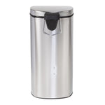 Silver 30L Stainless Steel Soft-Close Step Trash Can with Lid
