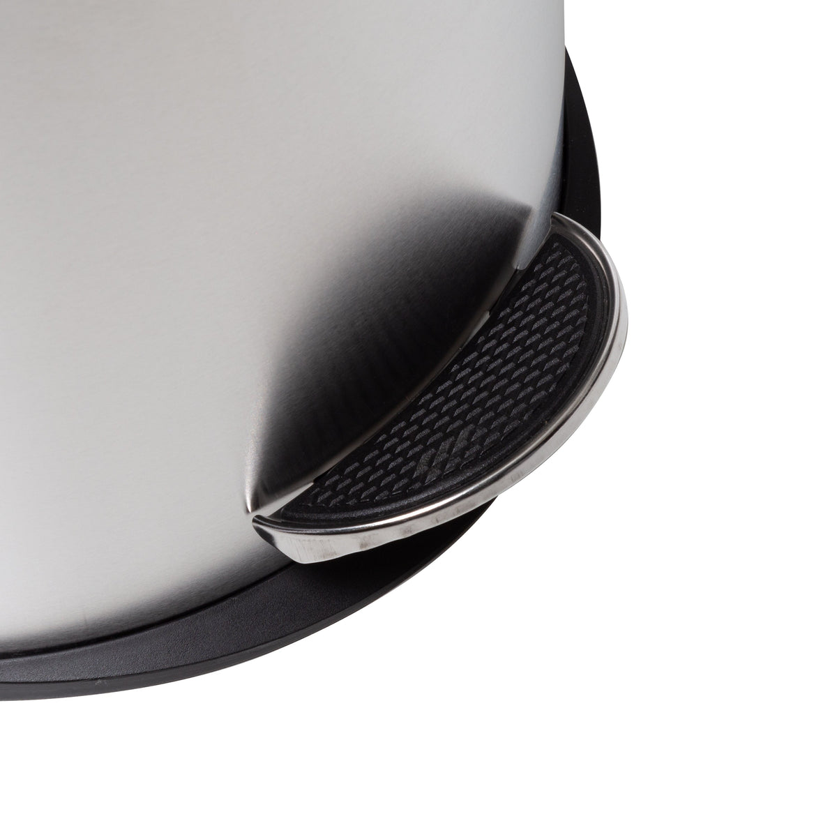 Silver 30L Stainless Steel Semi-Round Step Trash Can with Lid