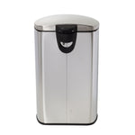 Silver 40L Stainless Steel Semi-Round Step Trash Can with Lid