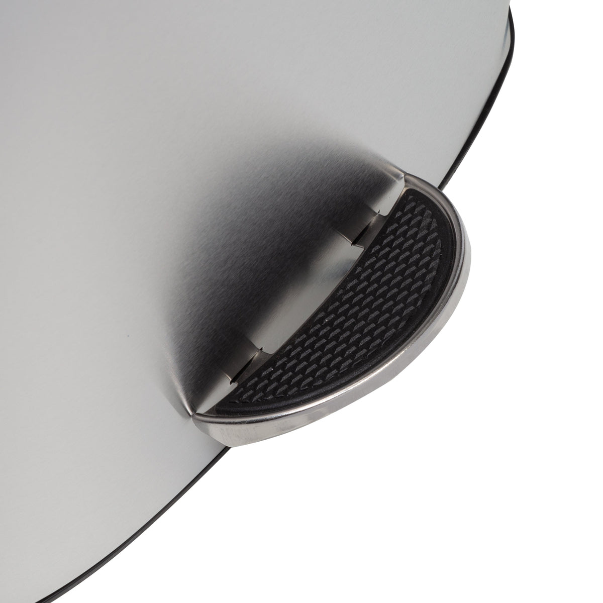 Silver 40L Stainless Steel Rectangular Step Trash Can with Lid