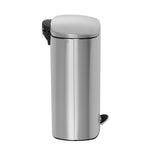 Silver 40L Stainless Steel Rectangular Step Trash Can with Lid
