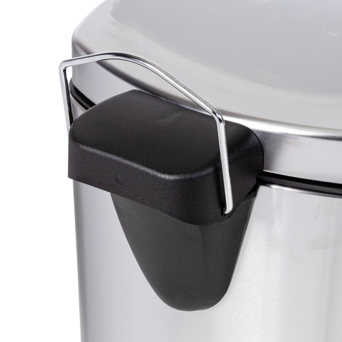 Silver 50L Stainless Steel Soft-Close Step Trash Can with Lid