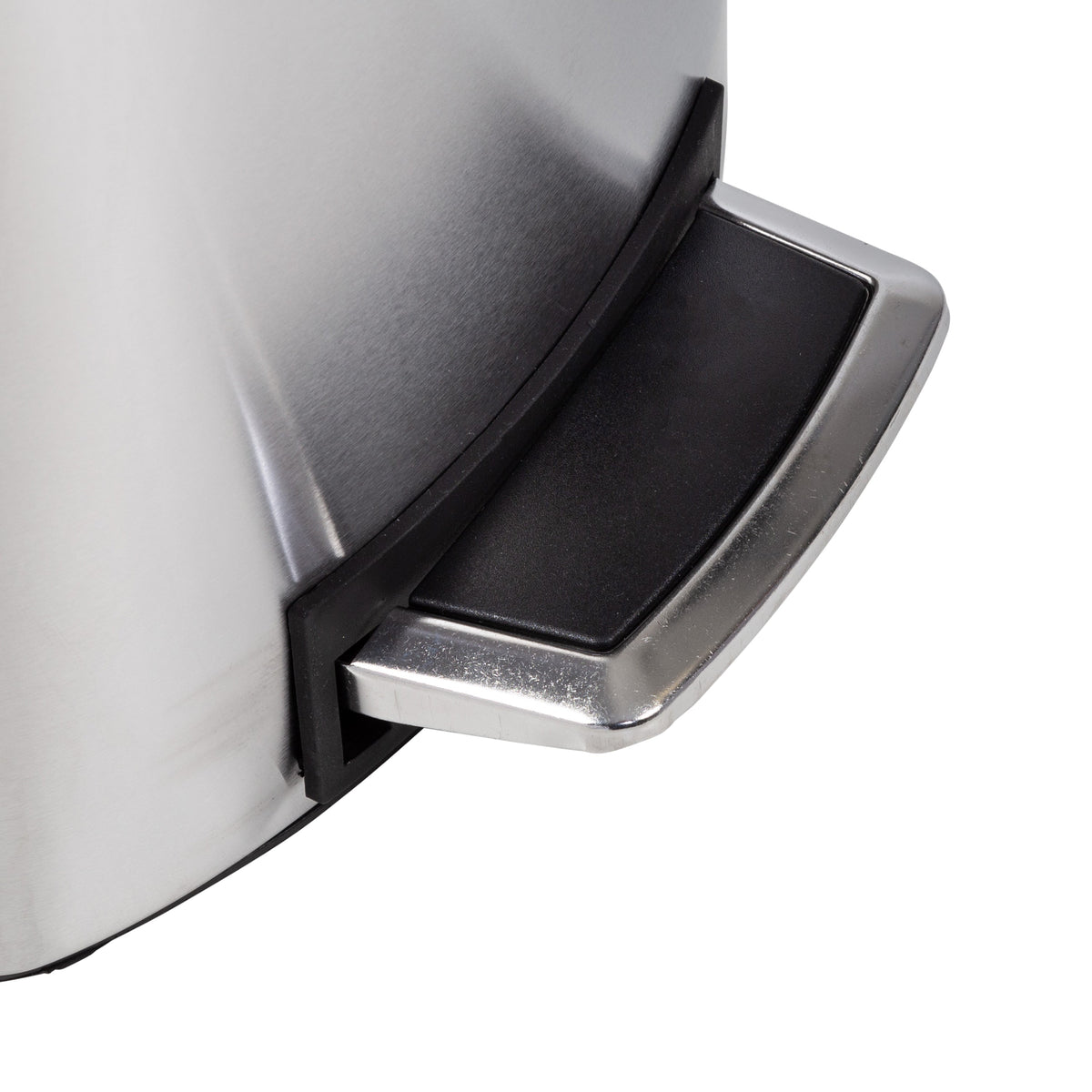 Silver 50L Stainless Steel Soft-Close Step Trash Can with Lid