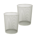 Silver 18L Small Wire Mesh Trash Can (Single or 2-Pack)