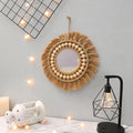 bohemian aesthetic wall hanging macrame decorative mirror roomtery aesthetic room decor