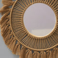 bohemian aesthetic wall hanging macrame decorative mirror roomtery aesthetic room decor