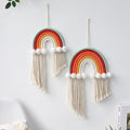 bohemian aesthetic macrame rainbow cute wall hanging decor