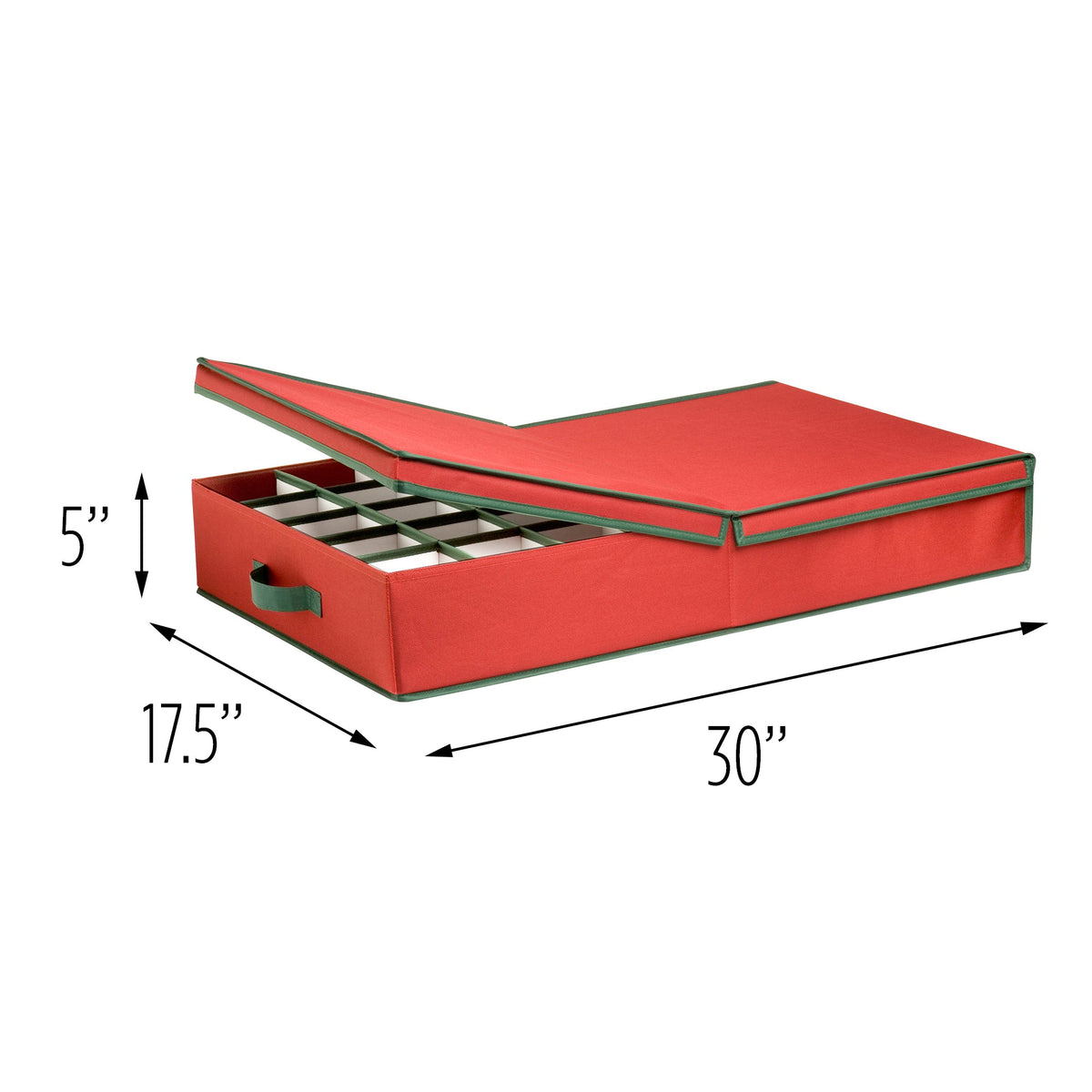 Red 40-Ornament Storage Box